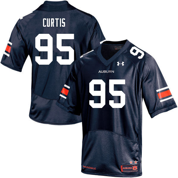 Auburn Tigers Men's Nick Curtis #95 Navy Under Armour Stitched College 2021 NCAA Authentic Football Jersey WKU5474PT